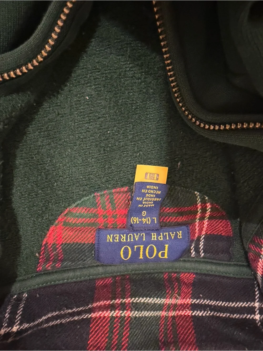 Ralph Lauren Boys Forest Green Zip-Up Jacket
